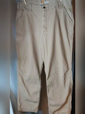 Carhartt Men's Khaki/Tan 38/32 Relaxed Fit Work Pants Vintage